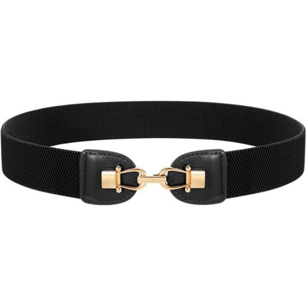 ✨ Elastic Waist Belt for Women | Adjustable Stretch Belt with Gold Buckle